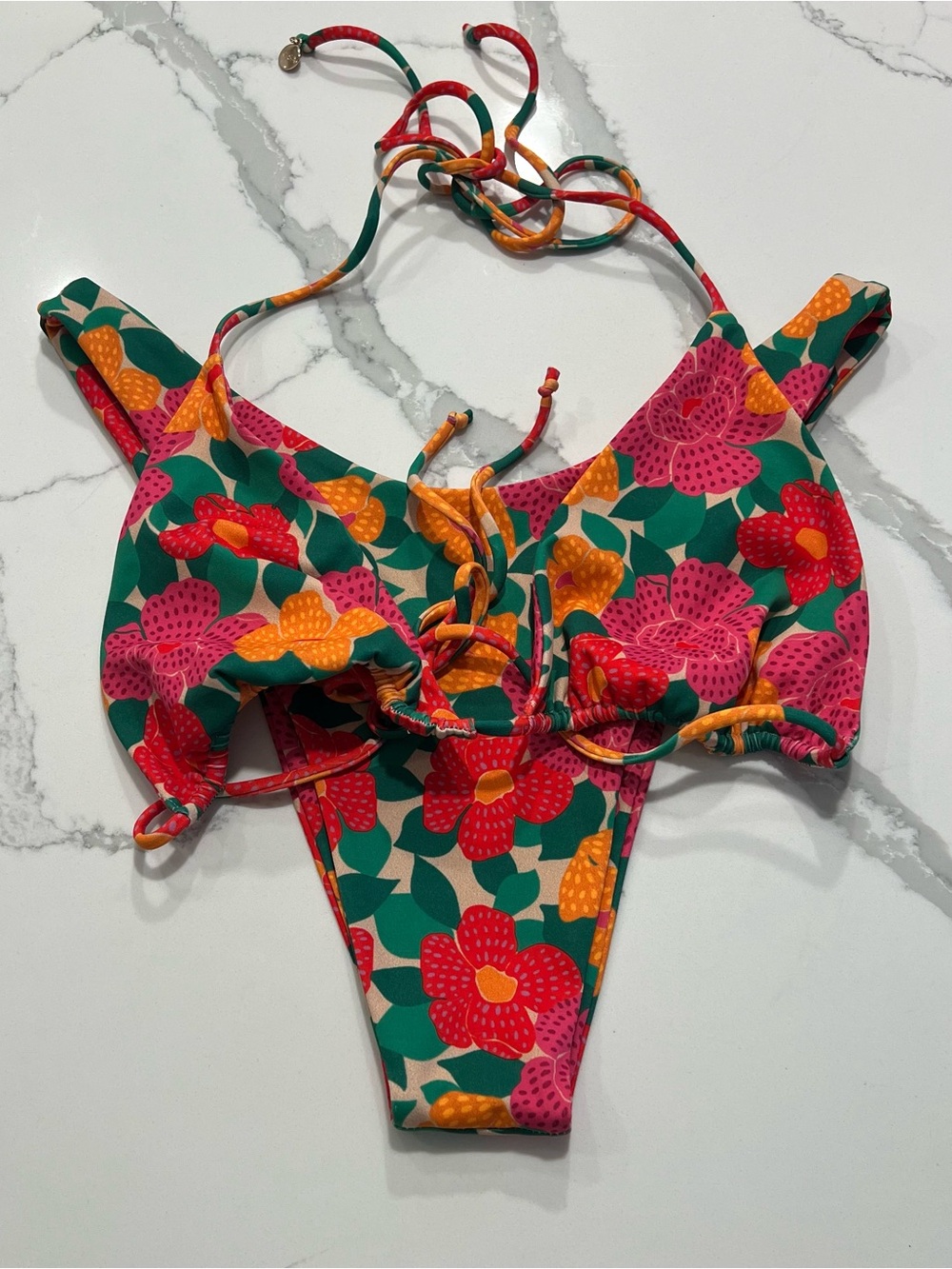 RESA TWO PIECE FLORAL BIKINI SET - Size XL